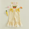 Girls Plaid Easter Egg Overalls (1-5Y)